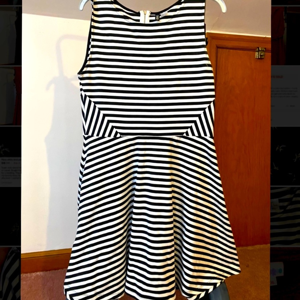 Black & white striped H&M dress